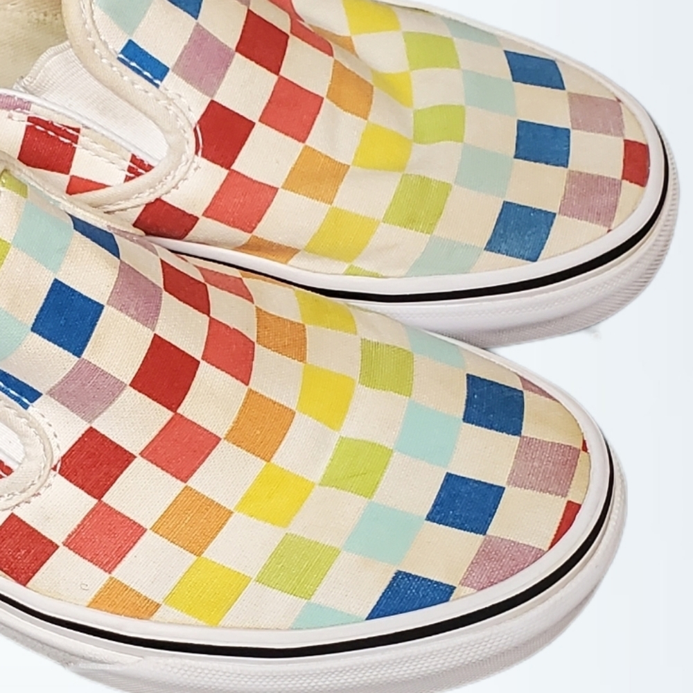 Van's Classic Rainbow Checkered Skate Shoe - Picture 2 of 10